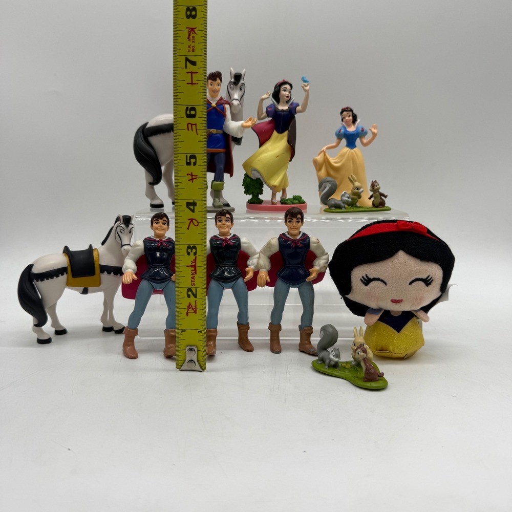 Disney Snow White Figure Mixed Lot Prince Florian Animals Horse Cake Toppers - Picture 2 of 5